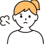 Nominationの悪い口コミ（App Storeのレビュー・★1）を表す女性のイラスト